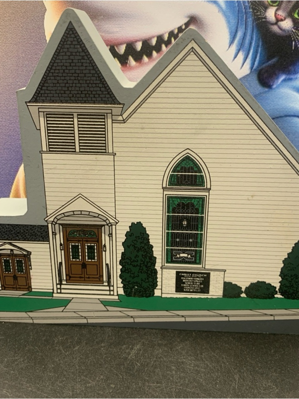 Vintage Cat's Meow Wood 2002 Hometown Collectibles Christmas United Church - Picture 2 of 4
